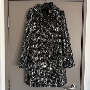 Tahari Coat with Ruffle Collar